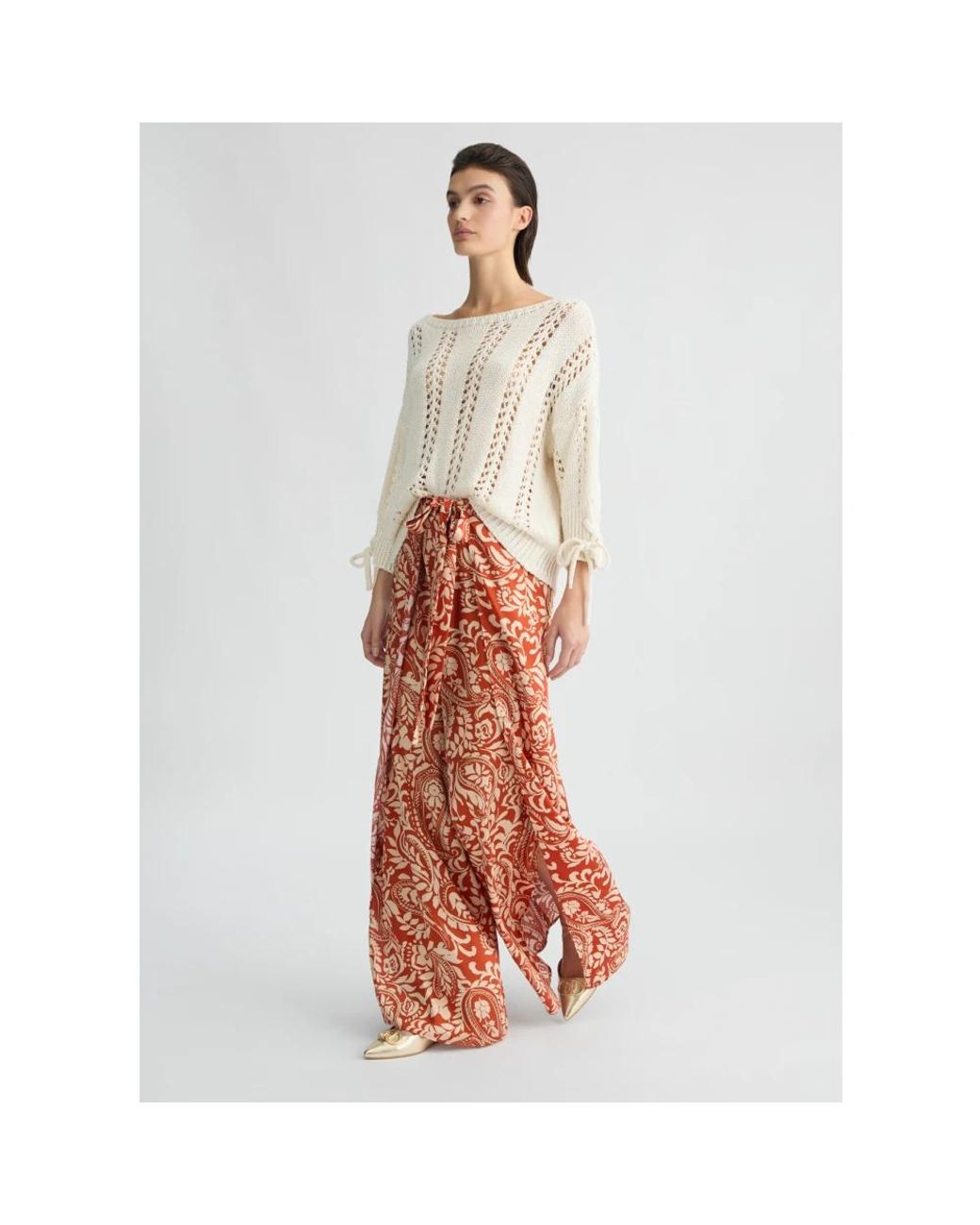 Liu Jo Orange Wide Trousers