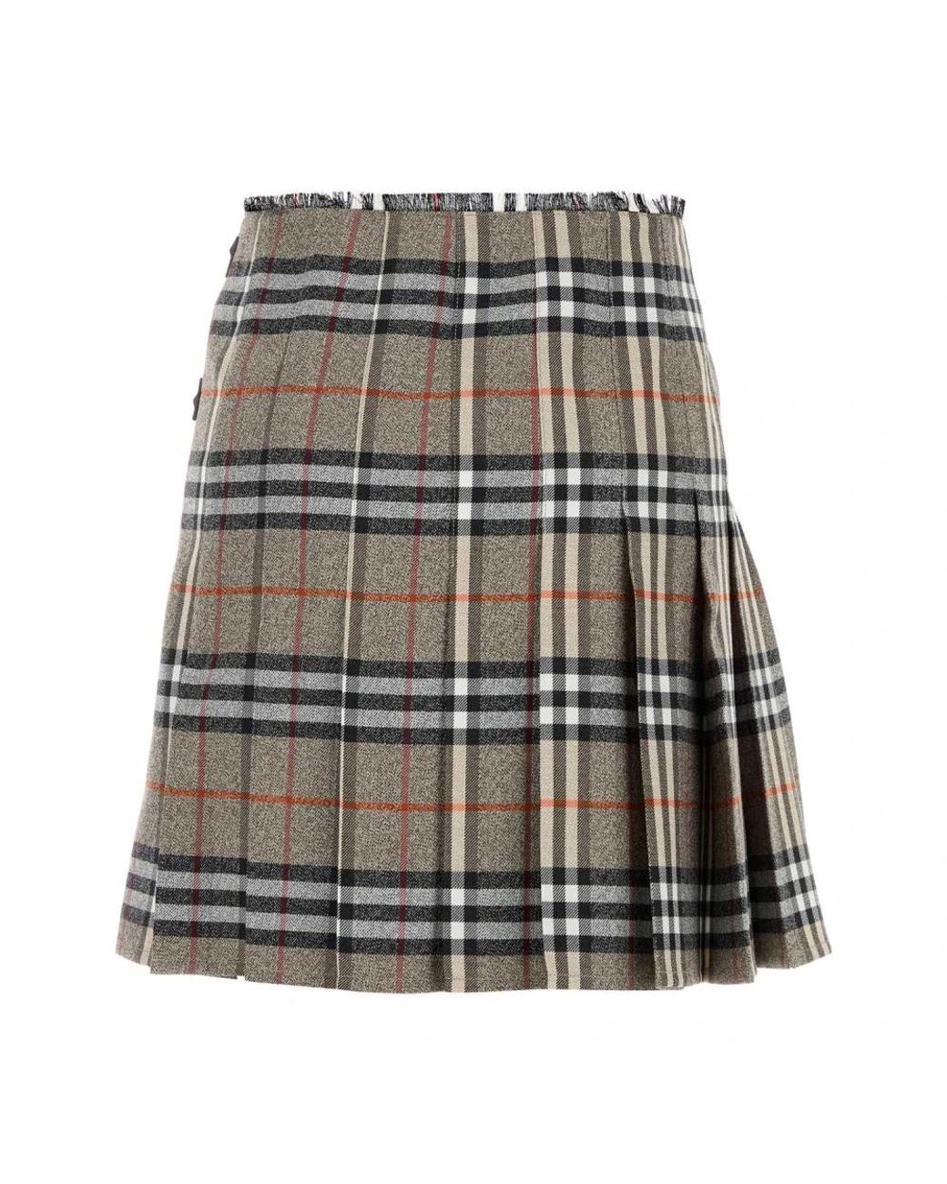 Burberry Gray Short Skirts
