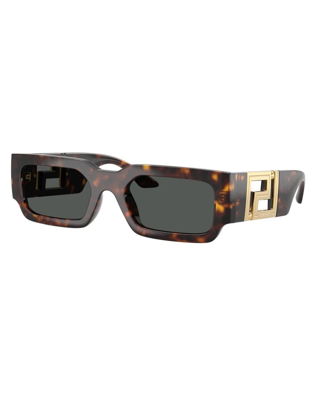 Versace Black Rechteckige Sonnenbrille