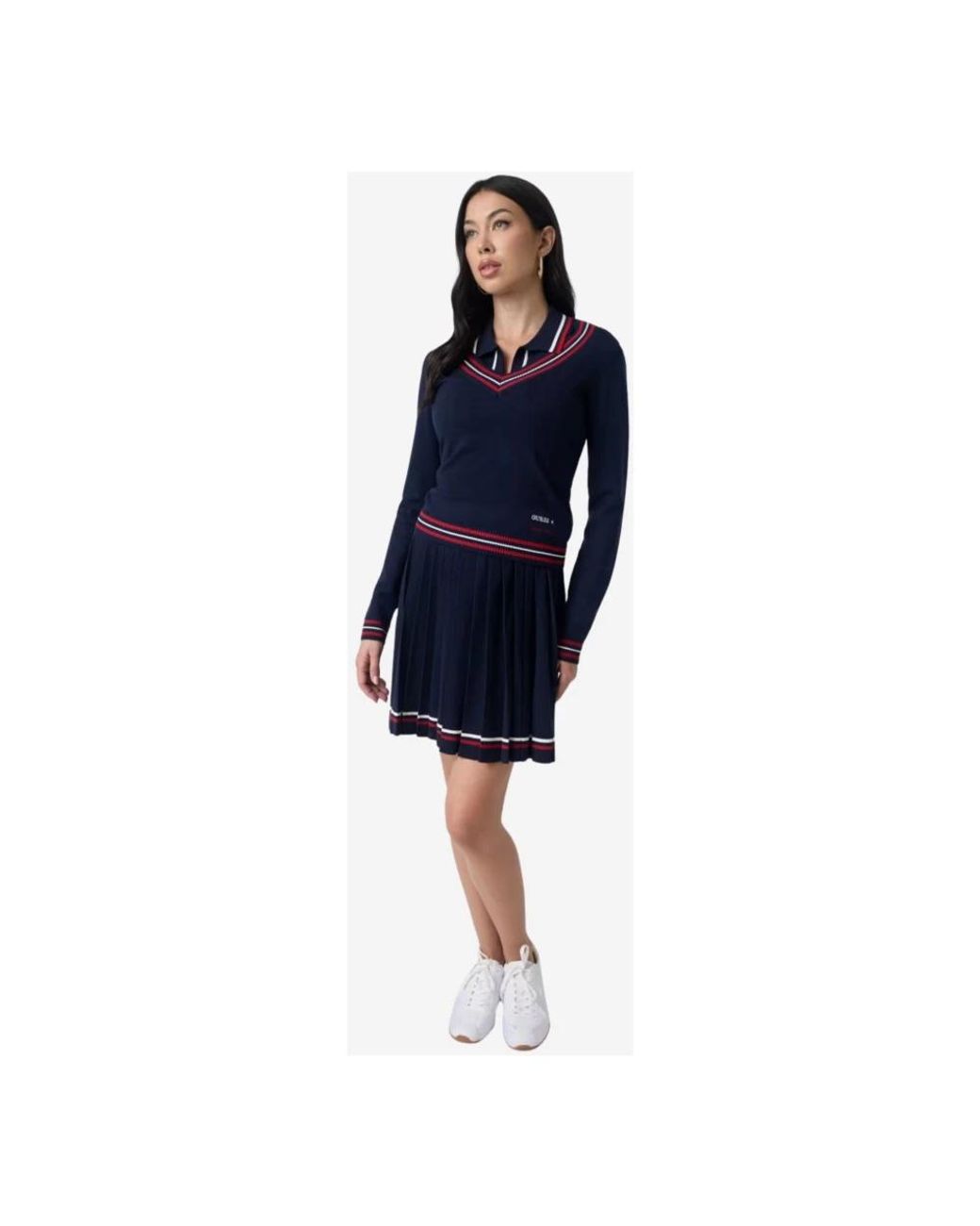 Guess Blue V-Neck Knitwear