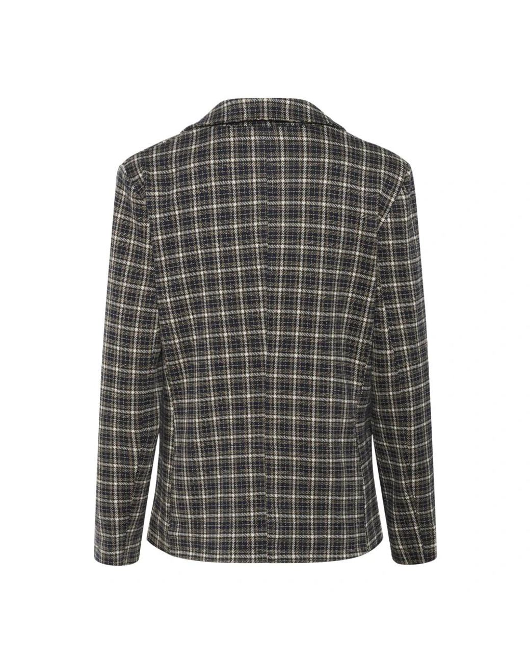 Part Two Jassen ,Veelkleurig ,Donker Check Blazer Jas in het Gray