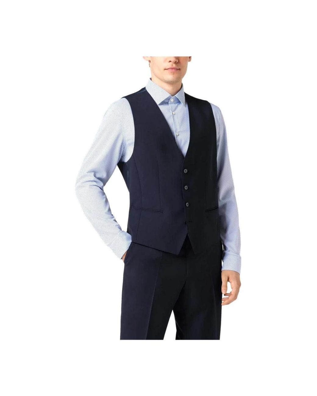 Boss Blue Waistcoats for men