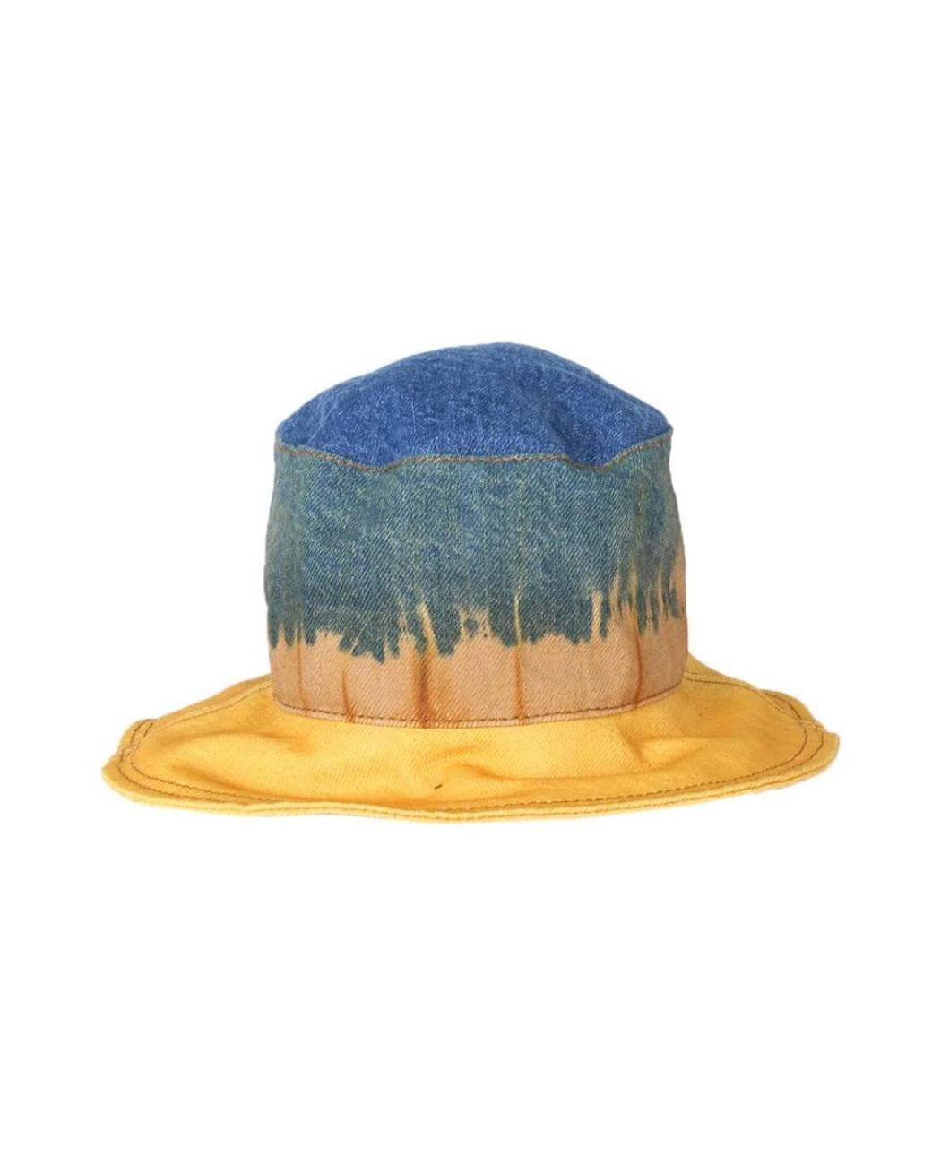 Alberta Ferretti Wide Brim Tie Dye Bucket Hat in het Blue