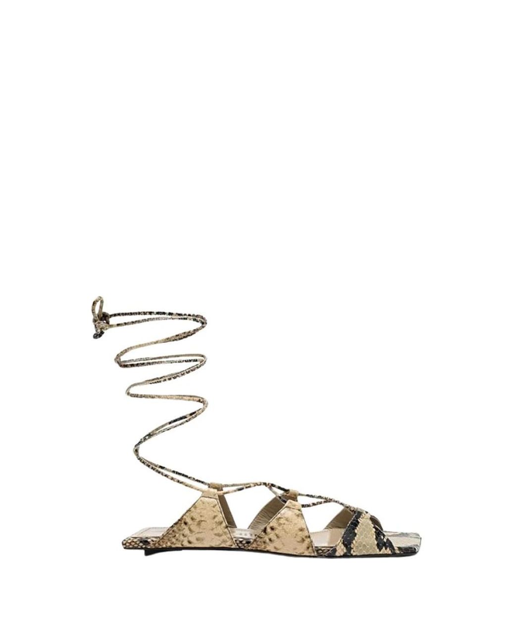 The Attico Metallic Flat Sandals