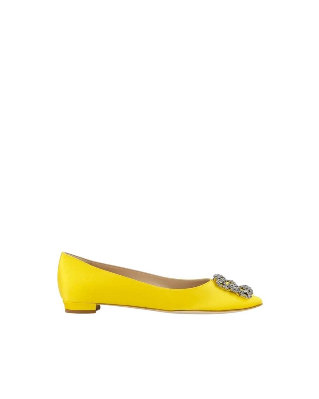 Manolo Blahnik Yellow Ballerina Shoes