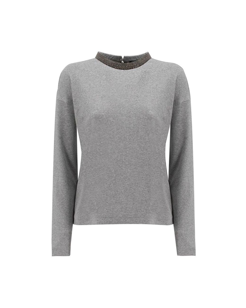 Fabiana Filippi Gray Round-Neck Knitwear