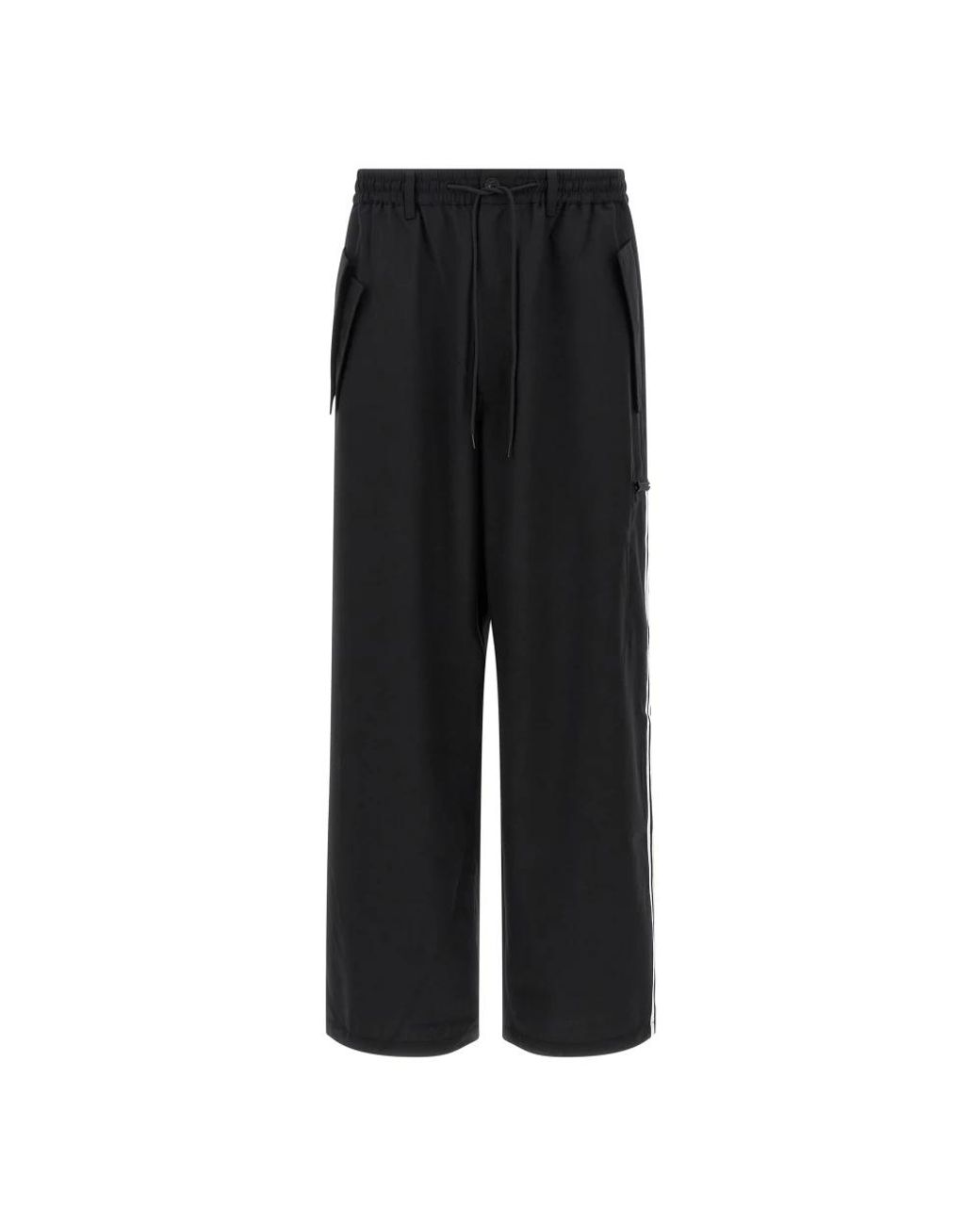 Y-3 Verfijnde Wollen Broek in het Black voor heren
