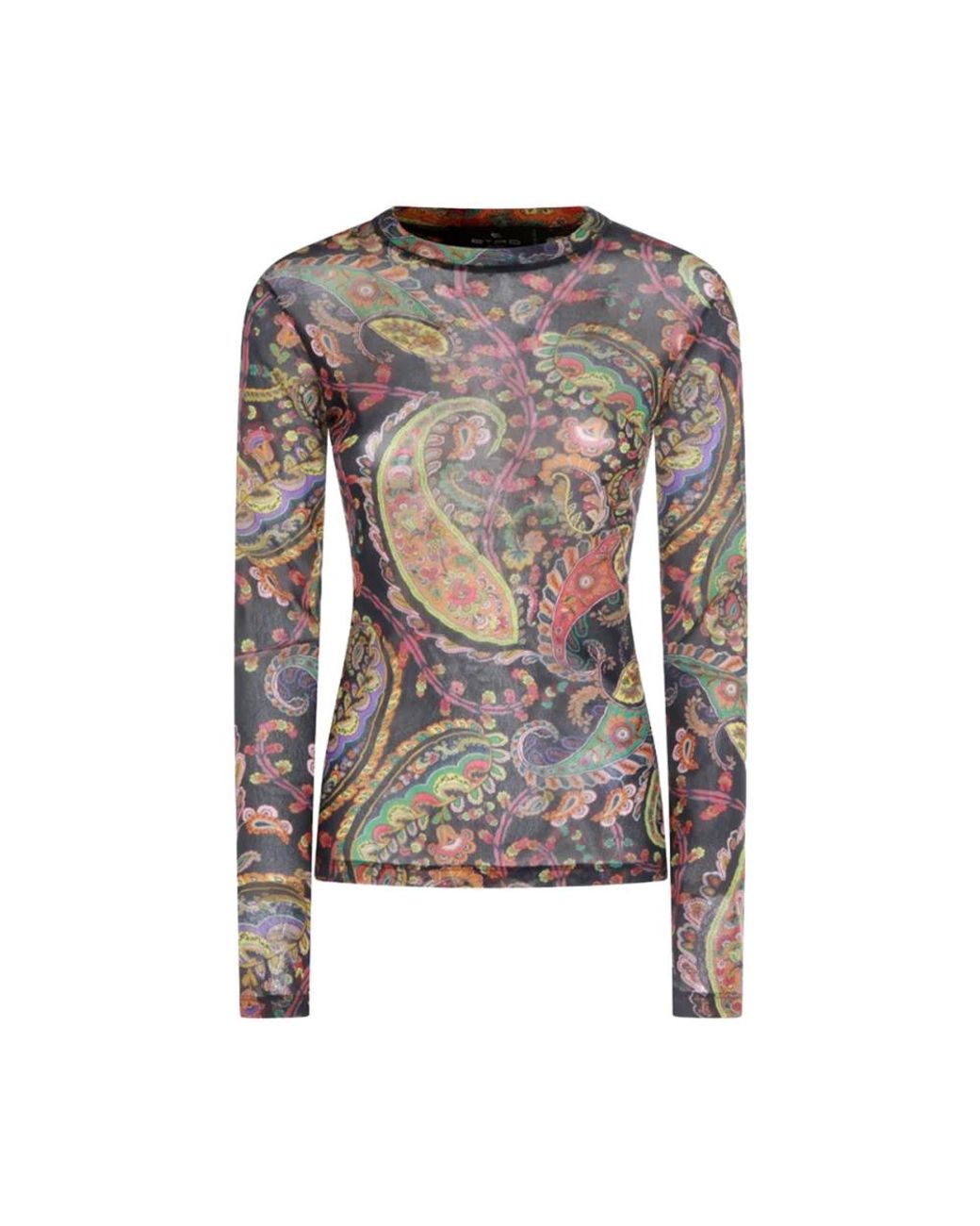 Etro Tops ,Veelkleurig ,Long Sleeve Top in het Brown