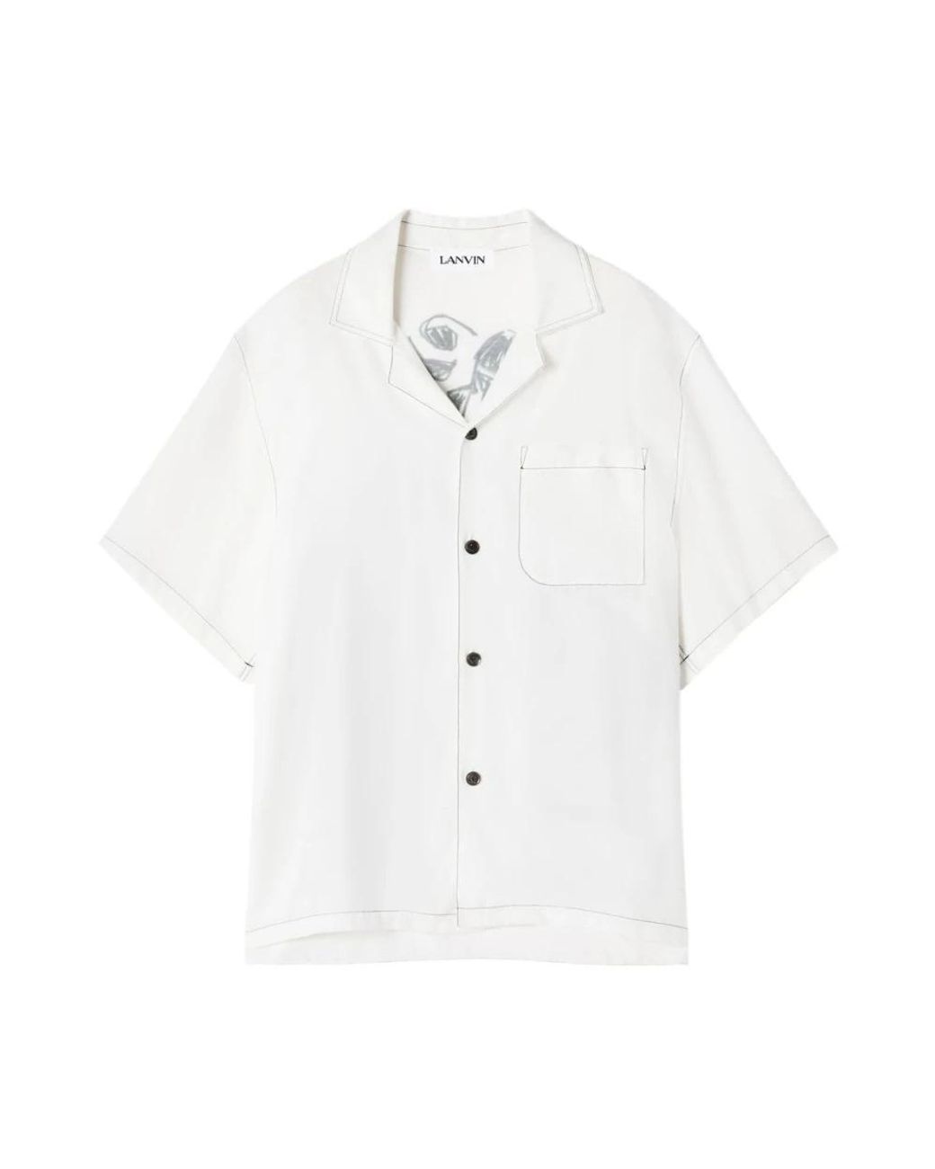 Lanvin White Short Sleeve Shirts for men