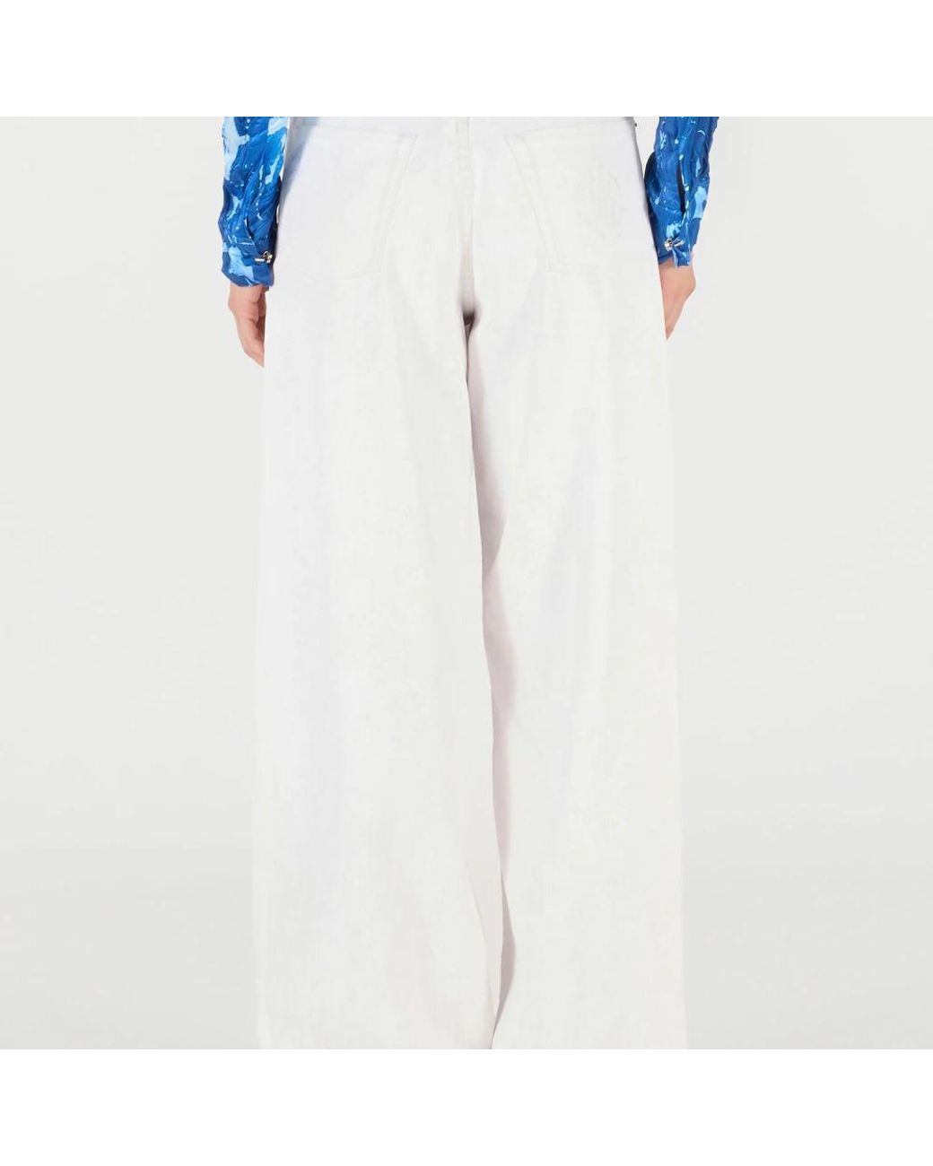 Roberto Cavalli White Wide Jeans
