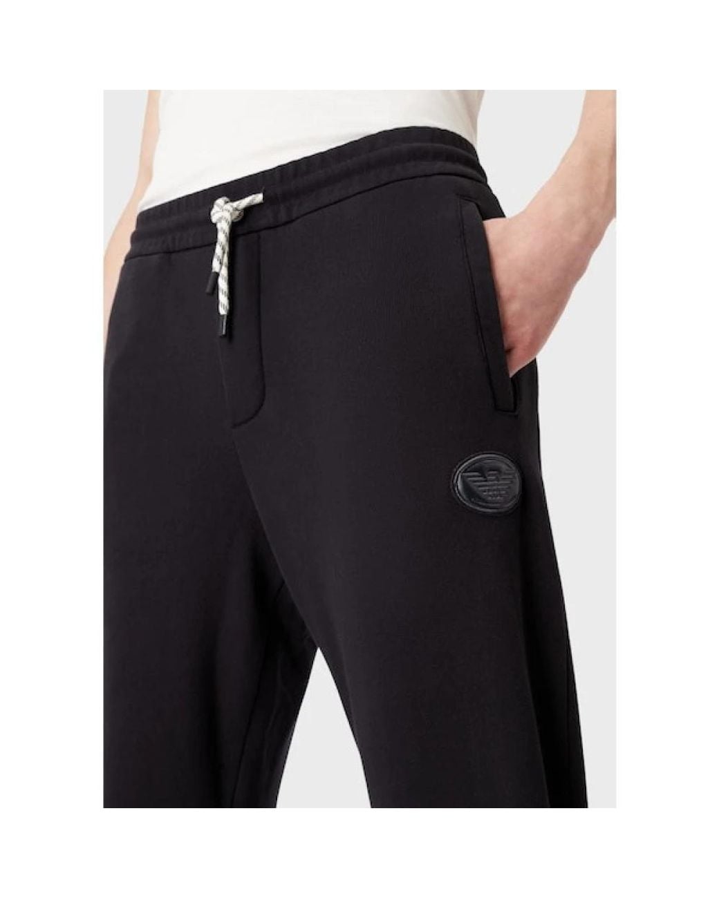 Emporio Armani Black Sweatpants for men