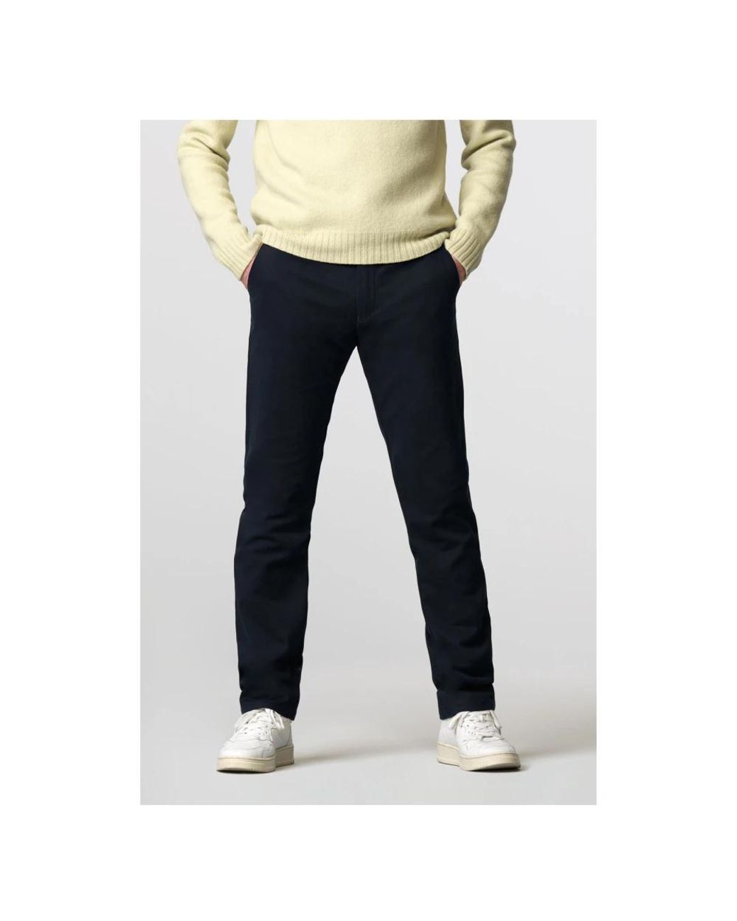 Meyer Blue Slim-Fit Trousers for men