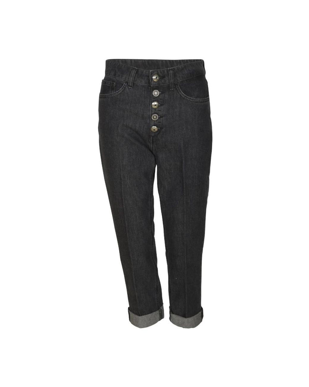 Dondup Black Cropped Jeans