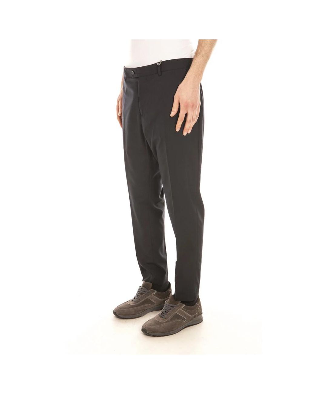 Daniele Alessandrini Gray Slim-Fit Trousers for men