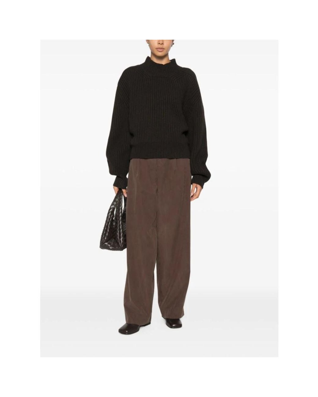 White Sand Brown Straight Trousers