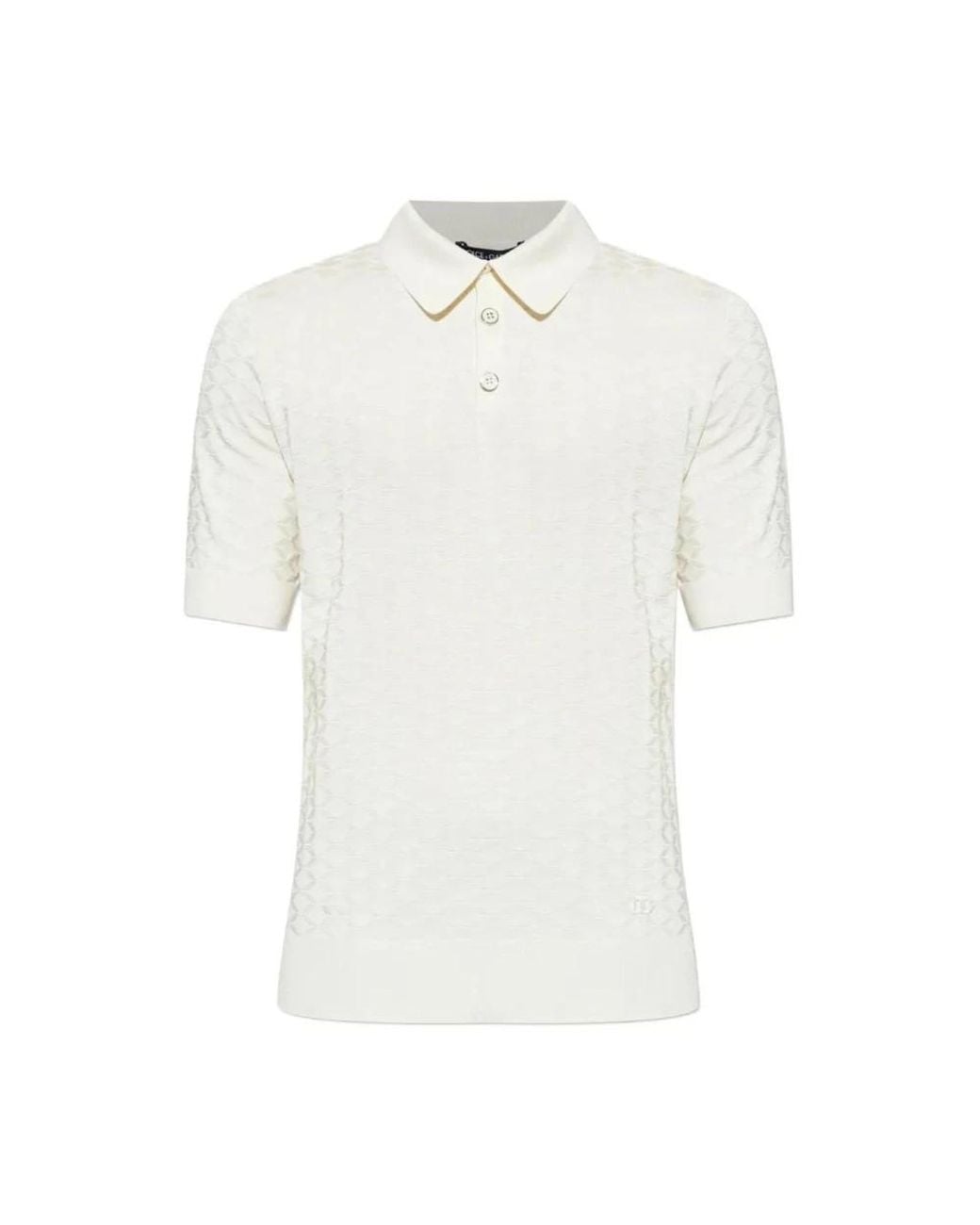 Dolce & Gabbana White Round-Neck Knitwear for men