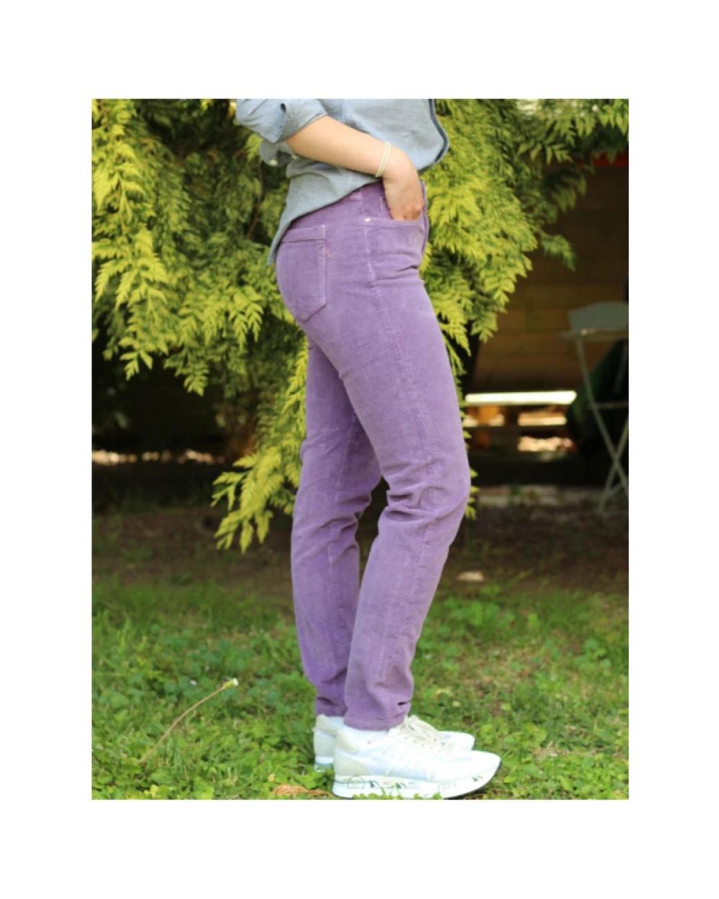 Islow Purple Slim-Fit Trousers