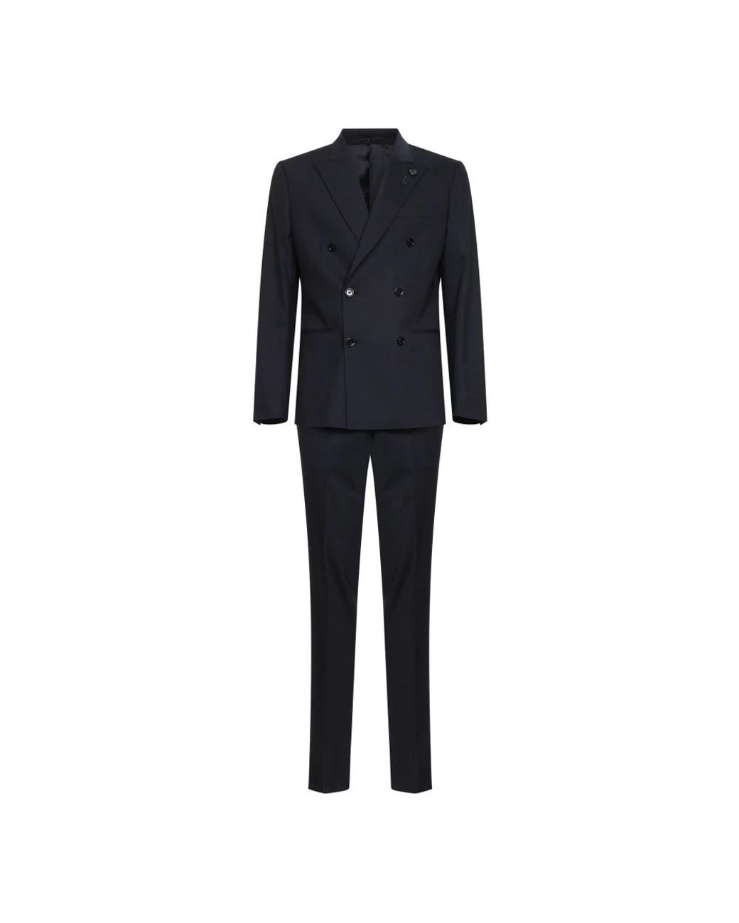 Lardini Black Double Breasted Suits for men