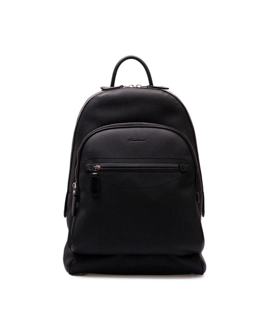 Santoni Black Backpacks for men