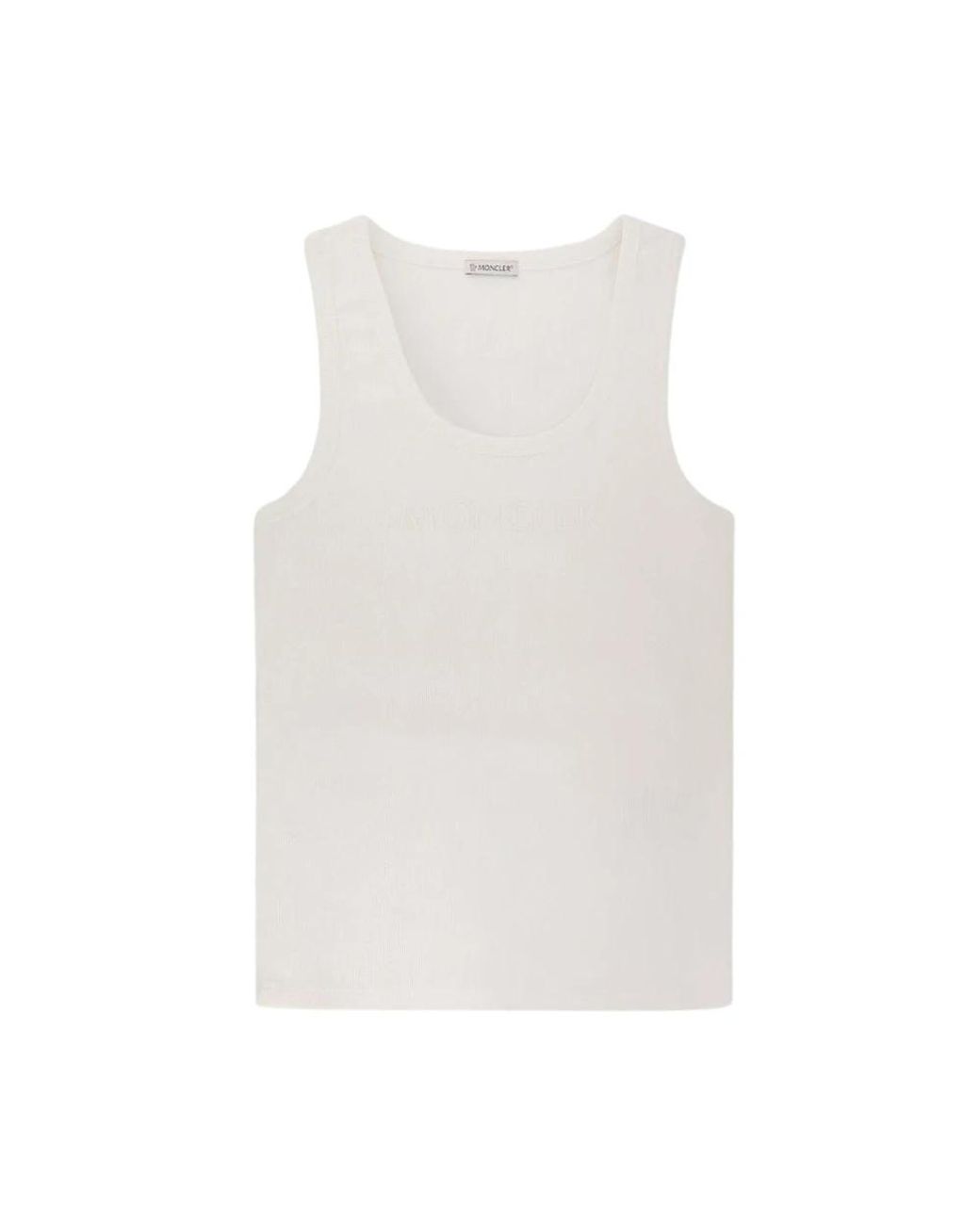 Moncler White Sleeveless Tops