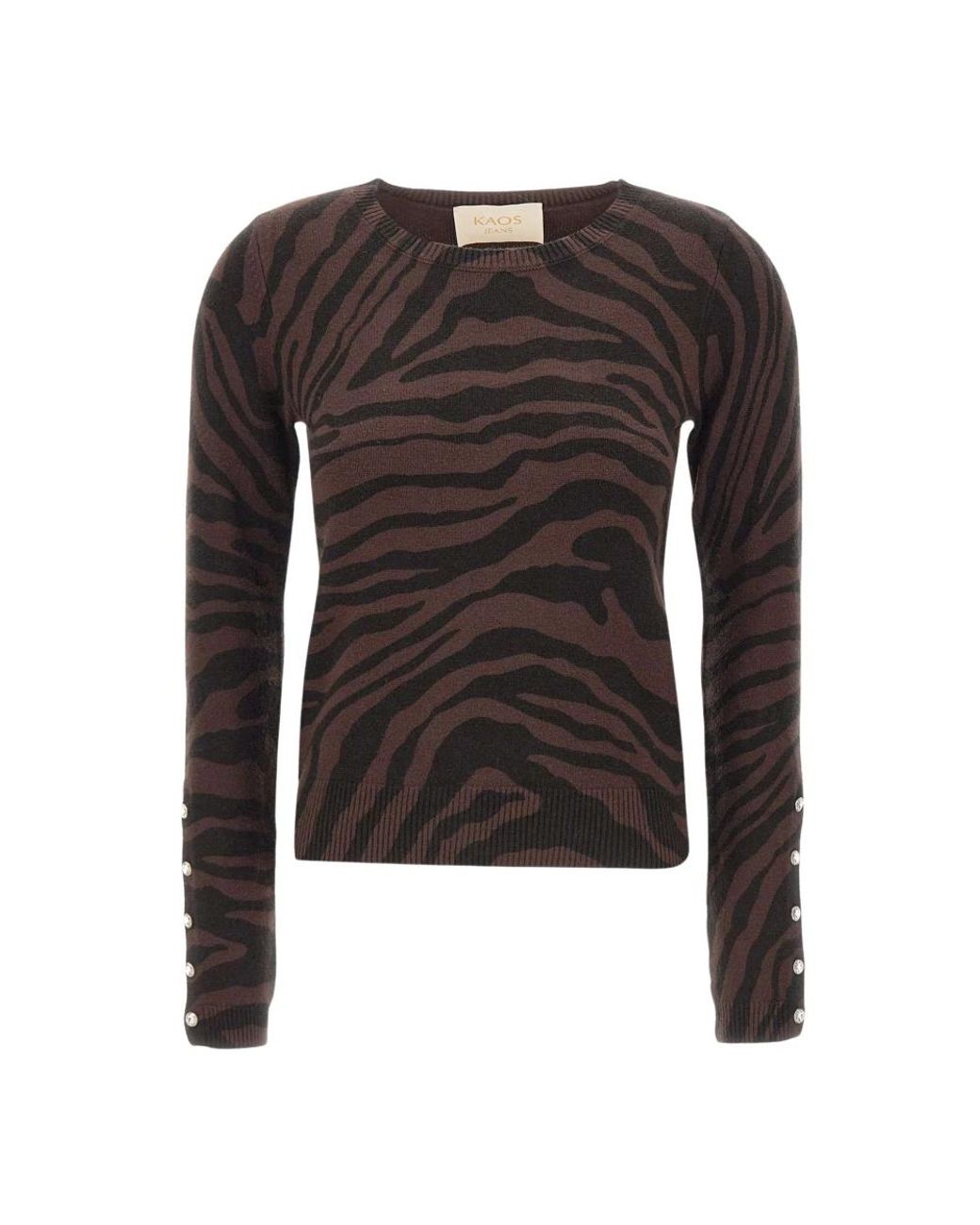 Kaos Brown Round-Neck Knitwear