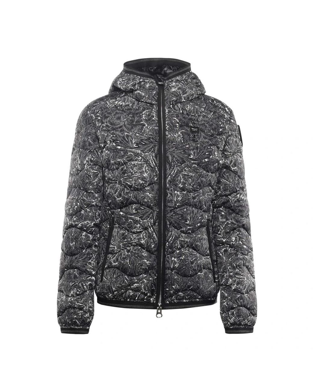 Blauer Jassen ,Zwart ,Nylon Geprinte Nylon Jas in het Gray