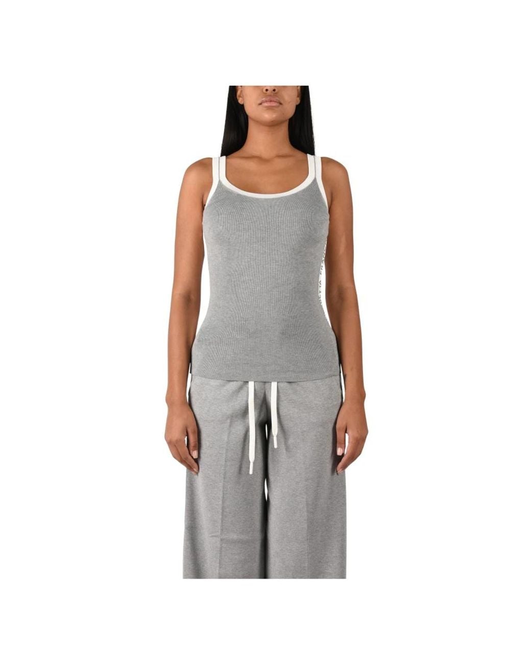 Elisabetta Franchi Gray Sleeveless Tops