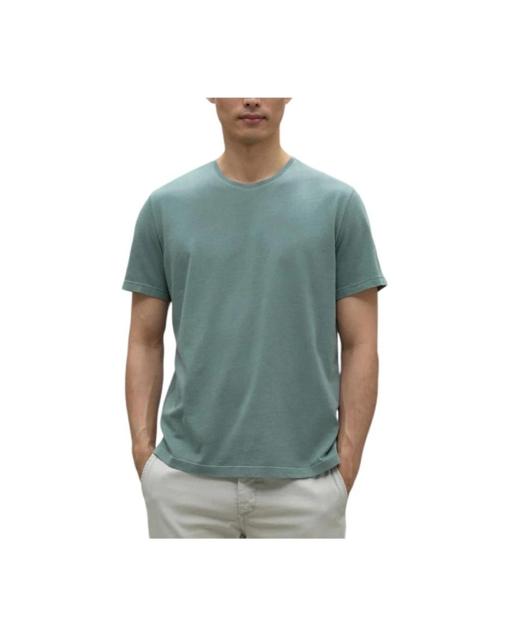 Ecoalf Tops ,Groen ,Basic T-Shirt Met Korte Mouwen in het Green voor heren