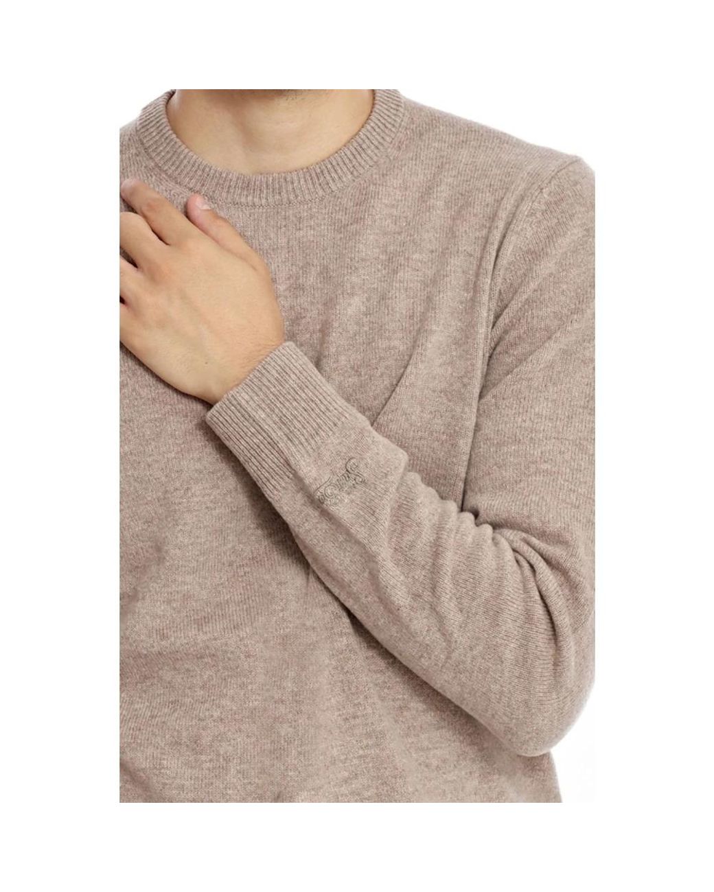 Mc2 Saint Barth Gray Round-Neck Knitwear for men