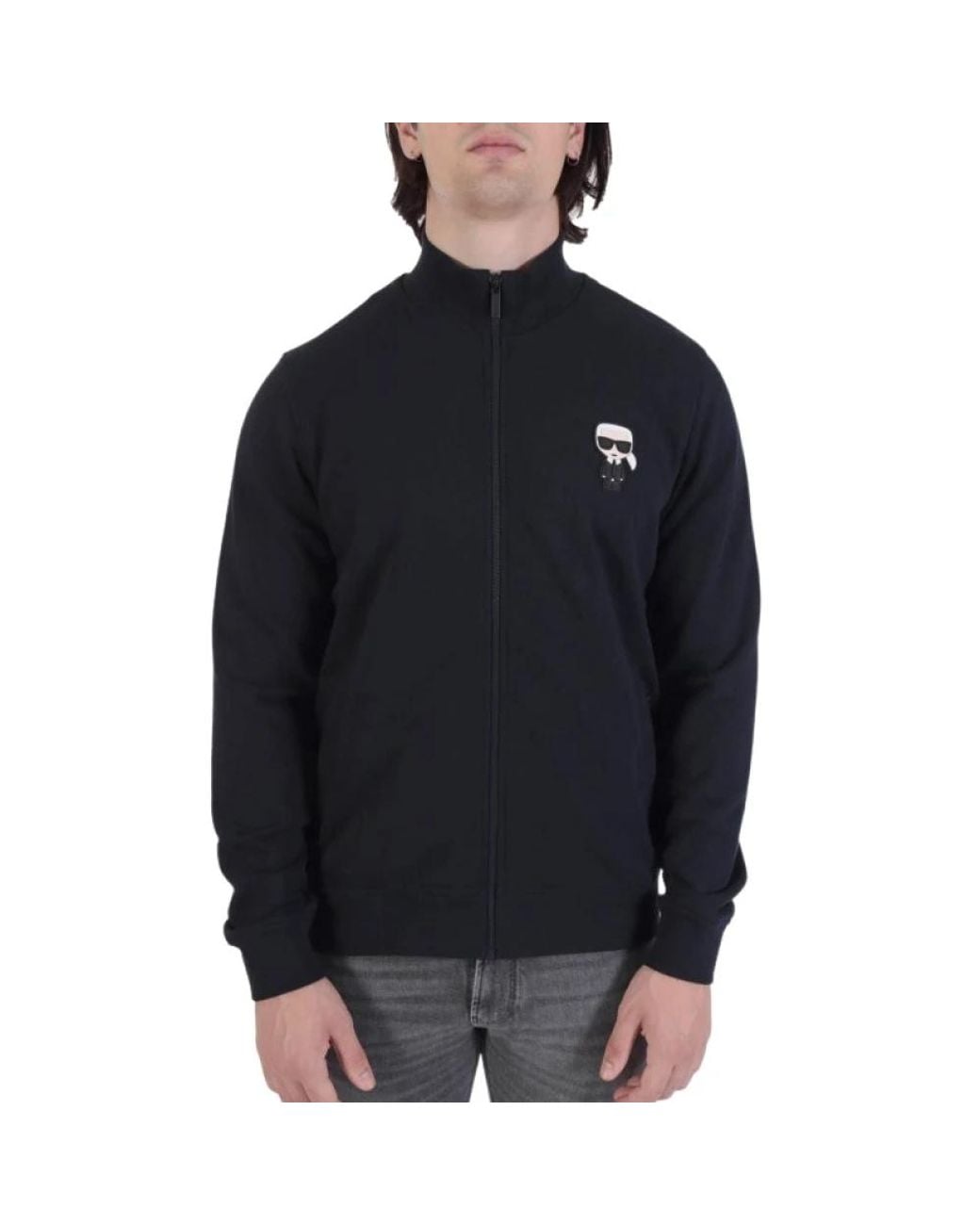 Karl Lagerfeld Black Zip-Throughs for men