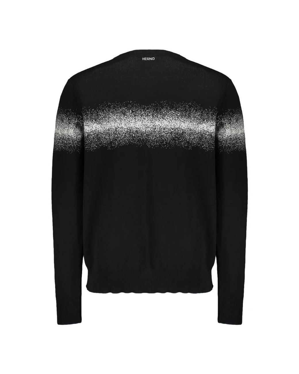 Herno Black Round-Neck Knitwear for men