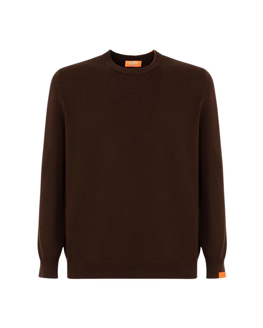 Suns Brown Round-Neck Knitwear for men