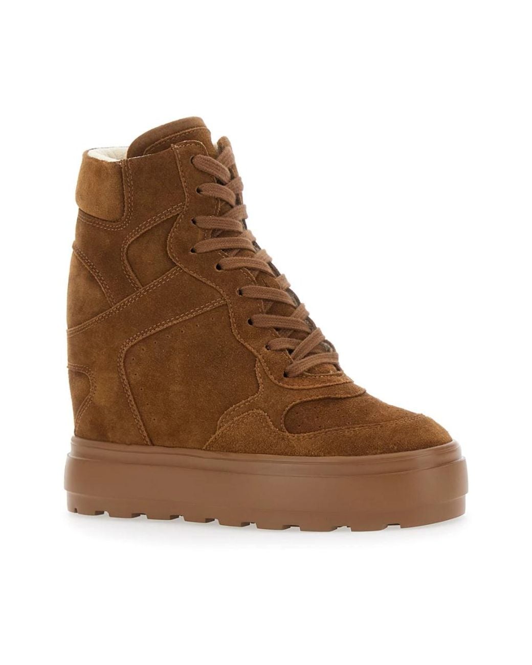Casadei Brown Lace-Up Boots