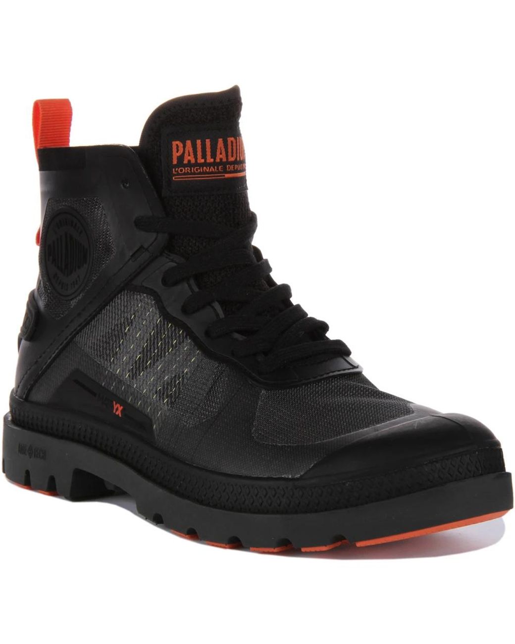 Palladium Black Lace-Up Boots for men