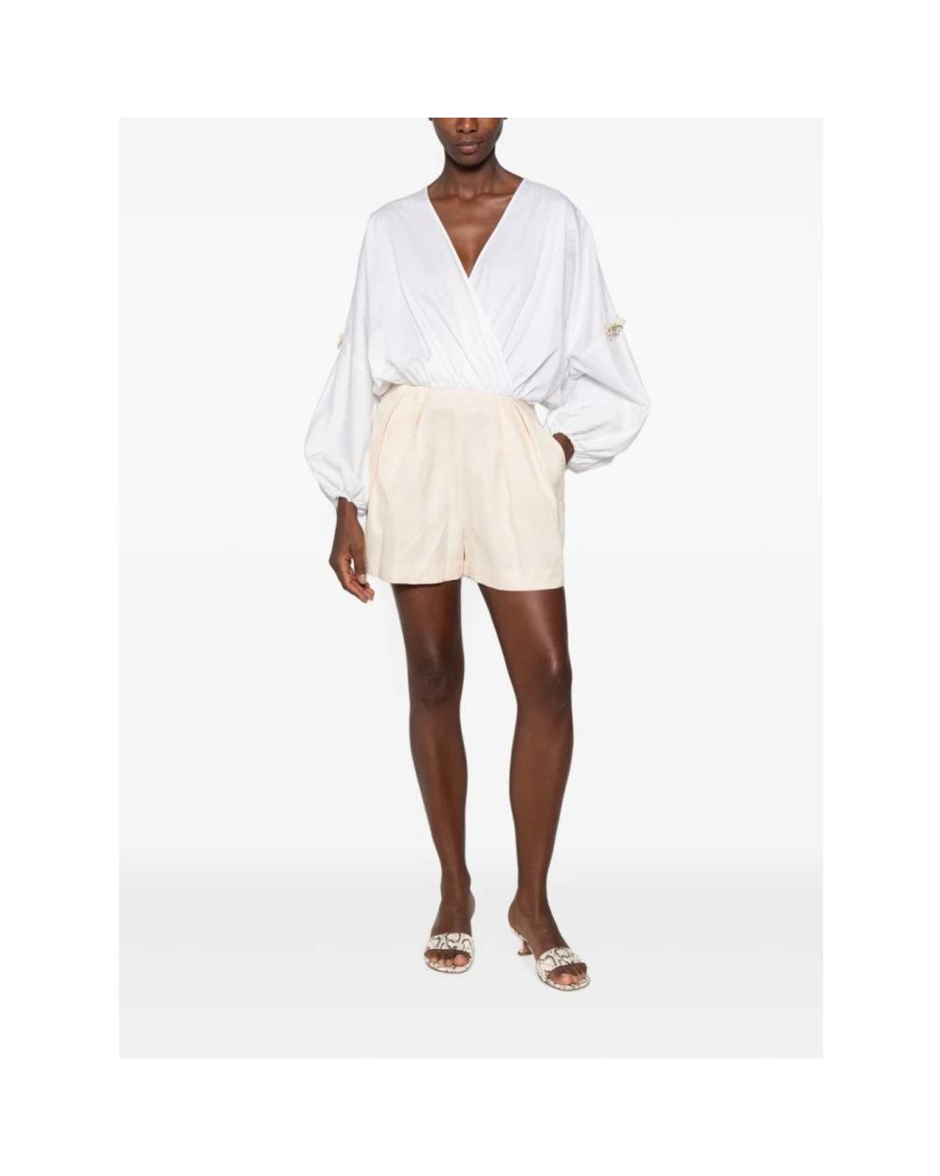 Jijil White Short Dresses