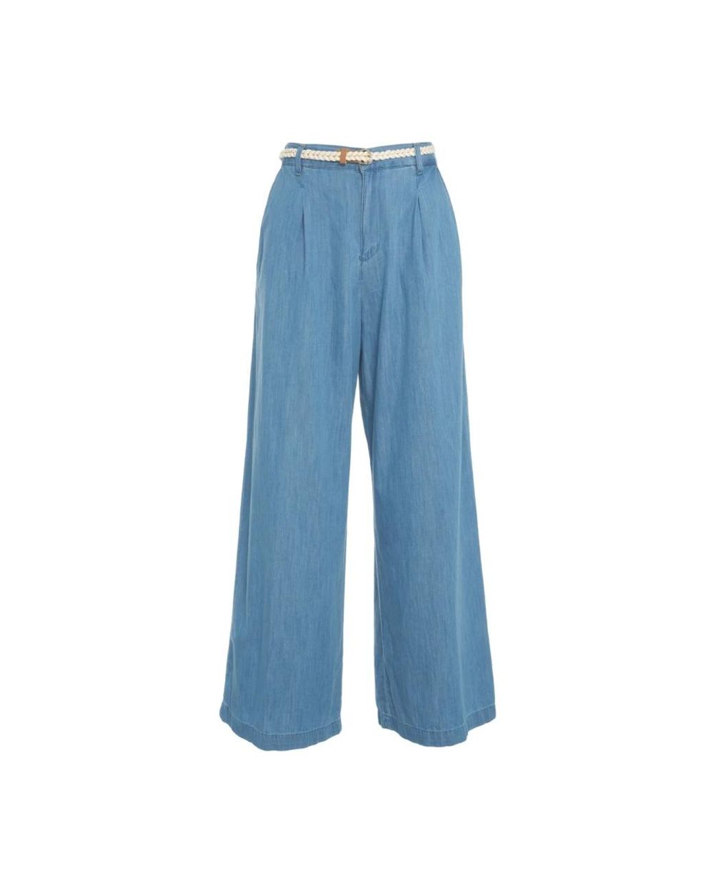 パンツ LIU JO WIDE PANTS WITH BELT Wide-leg trousers with belt colour black | Liu Jo