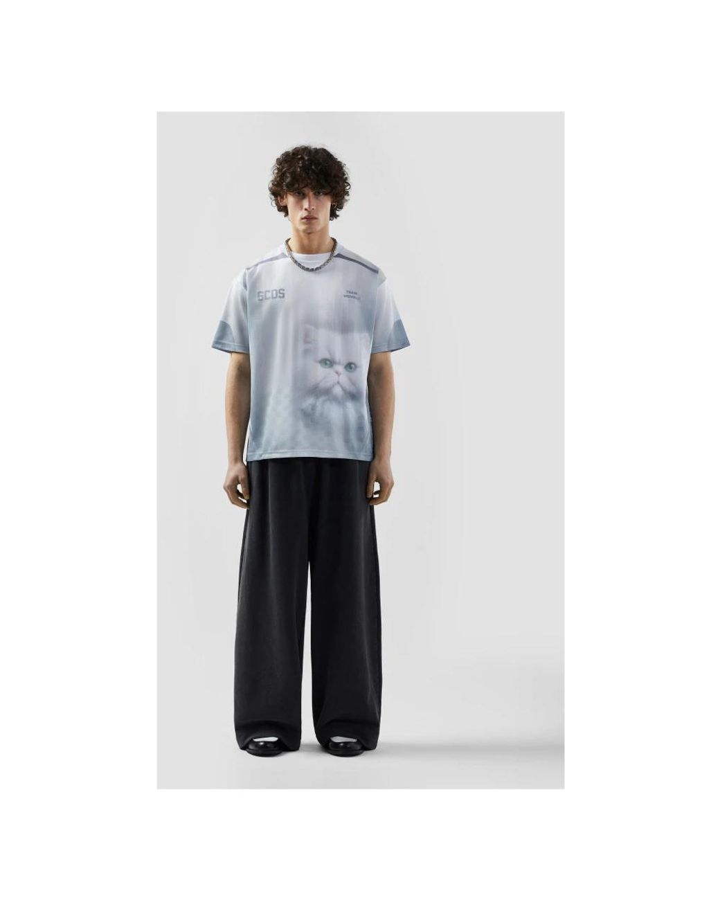 Gcds Black Wide Trousers for men