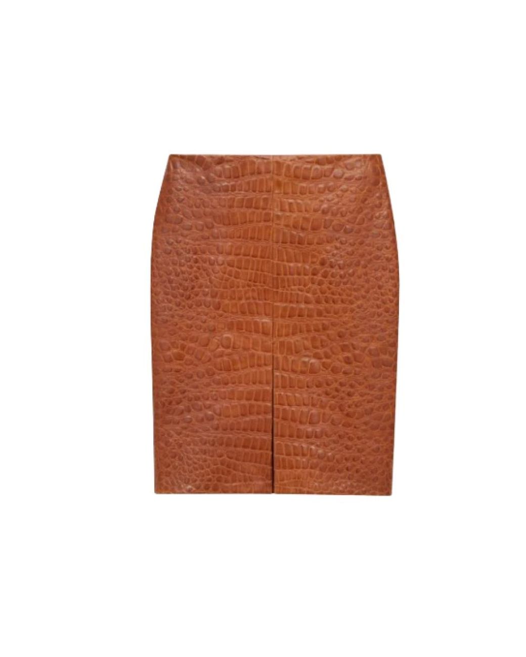 Saint Laurent Brown Leather Skirts
