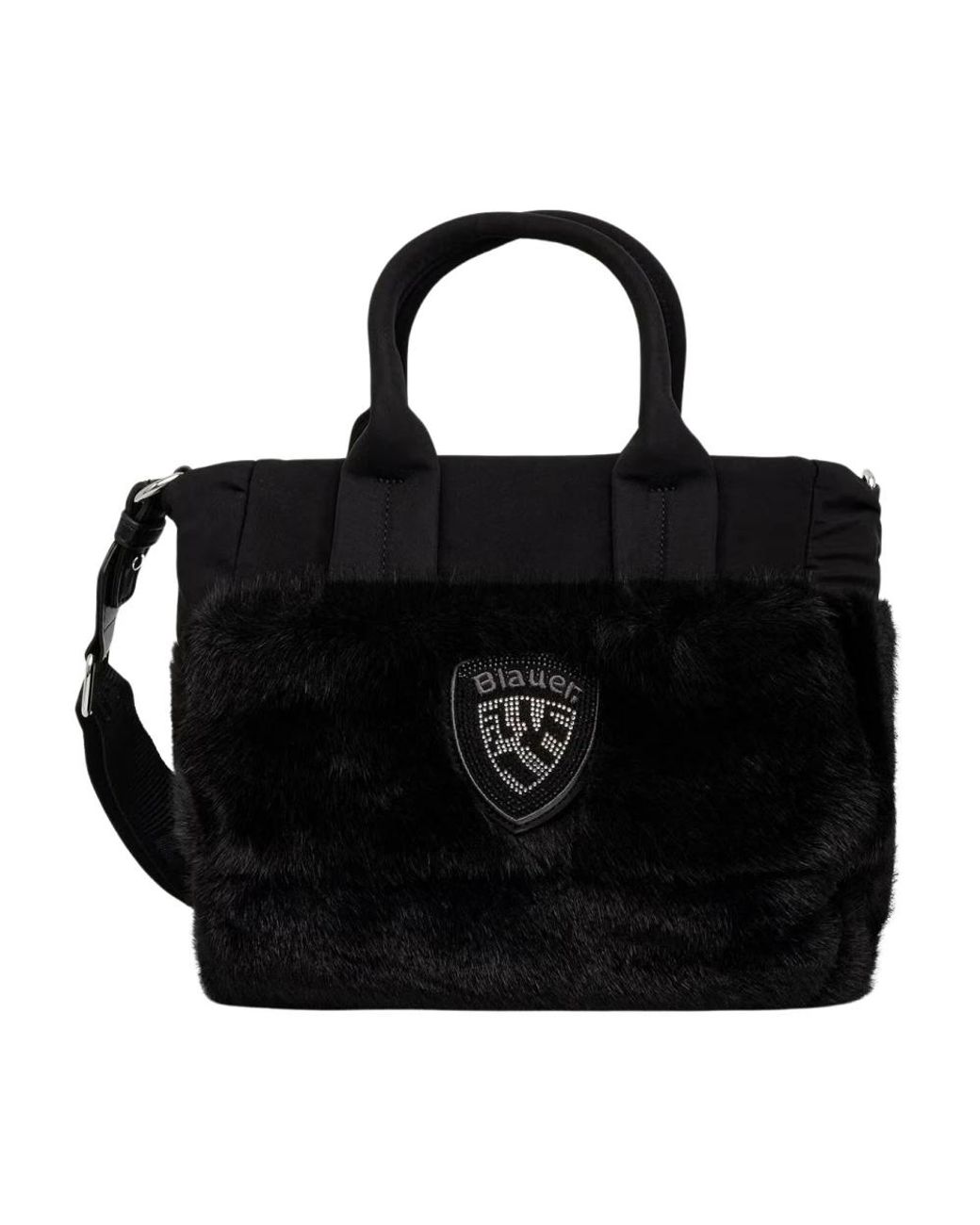 Blauer Black Gepolsterte Handtasche