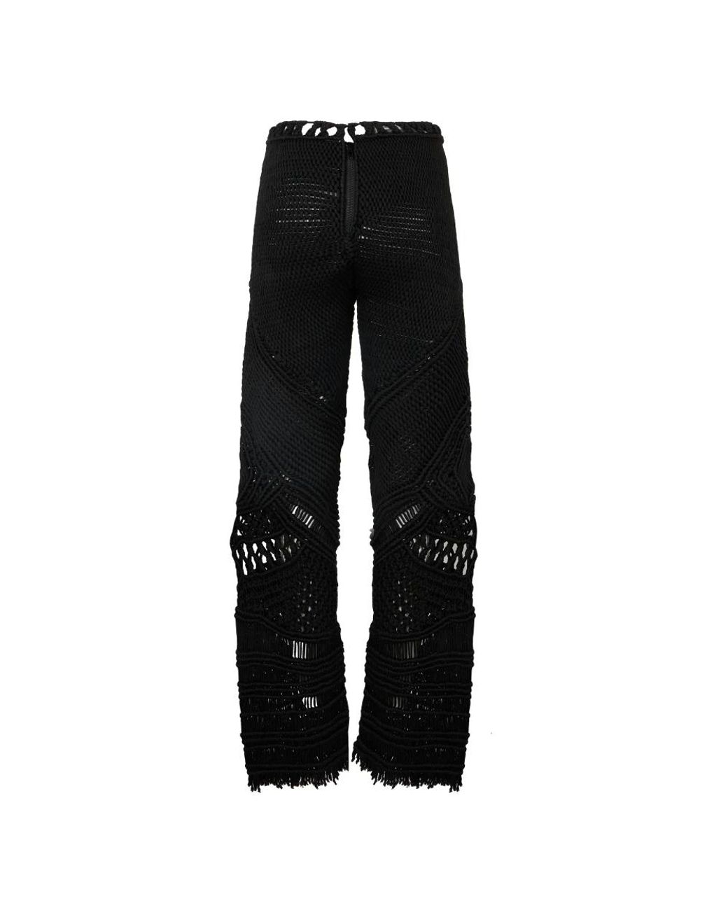 Alberta Ferretti Black Wide Trousers