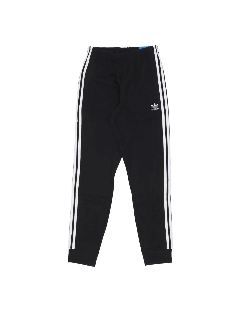 Adidas Fitness ,Zwart ,Polyester Zwart/Wit Trainingsbroek Met Boord in het Black voor heren