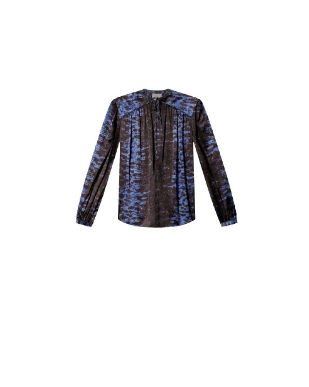 Isabel Marant Blouse Met Satijnen Pythonprint in het Blue