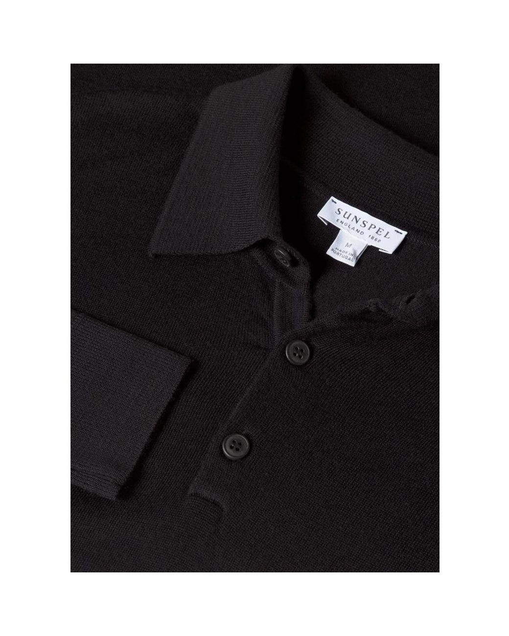 Polo Shirts Sunspel pour homme en coloris Black