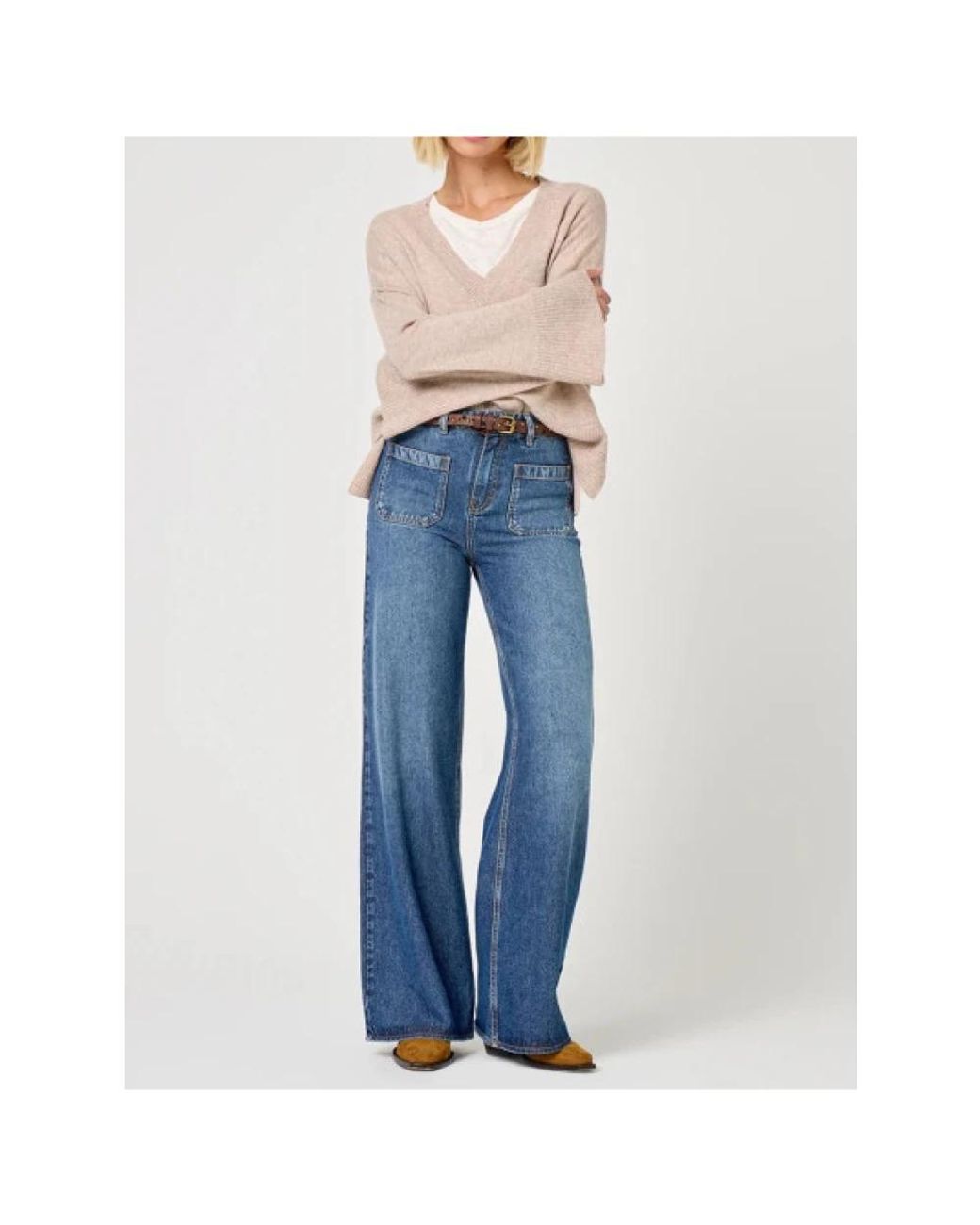 Five Jeans Blue Wide Jeans