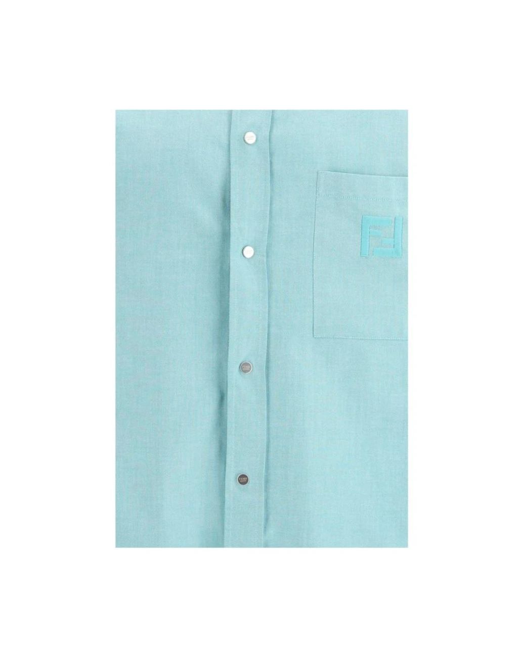 Fendi Blue Casual Shirts for men