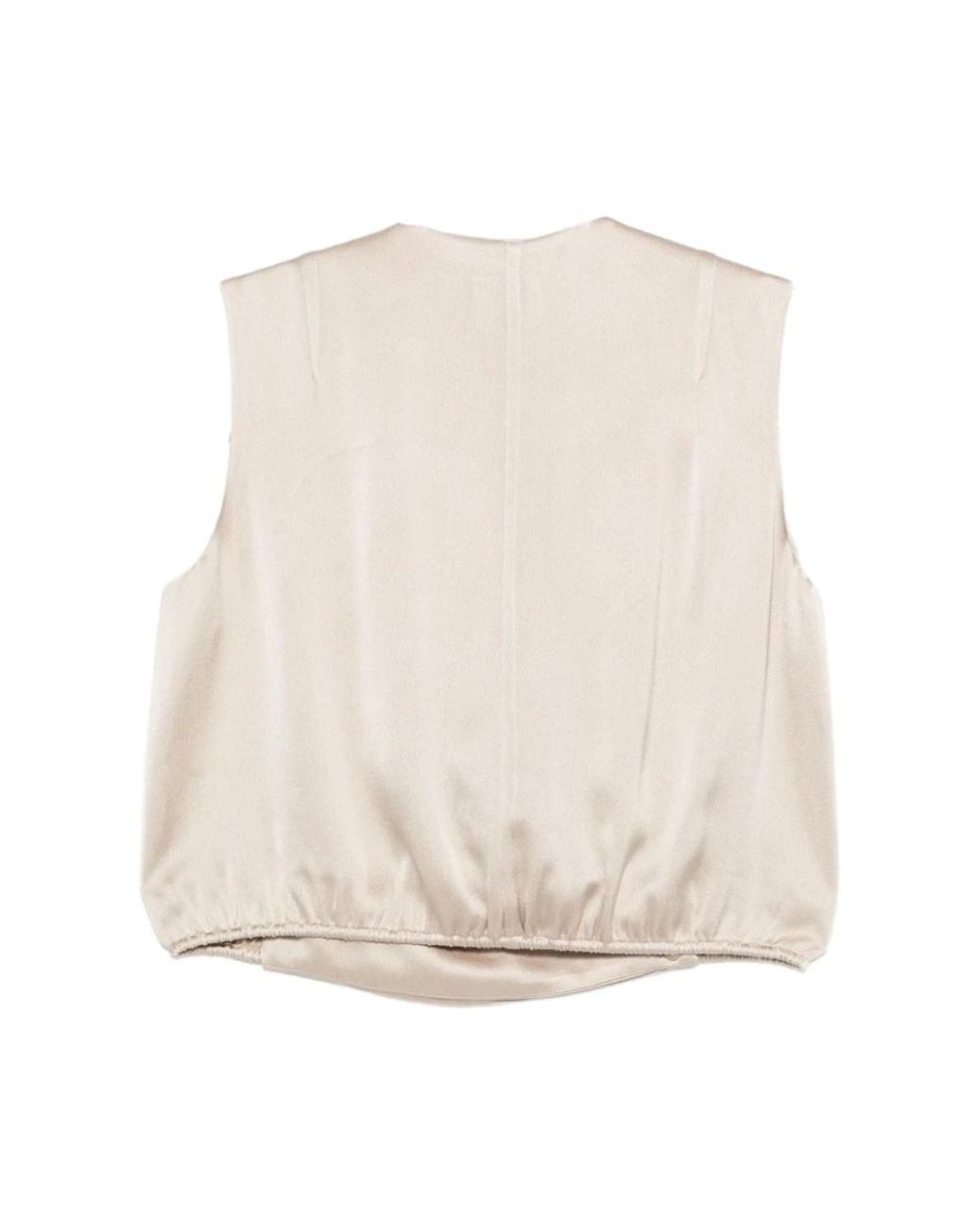 Alysi Natural Sleeveless Tops