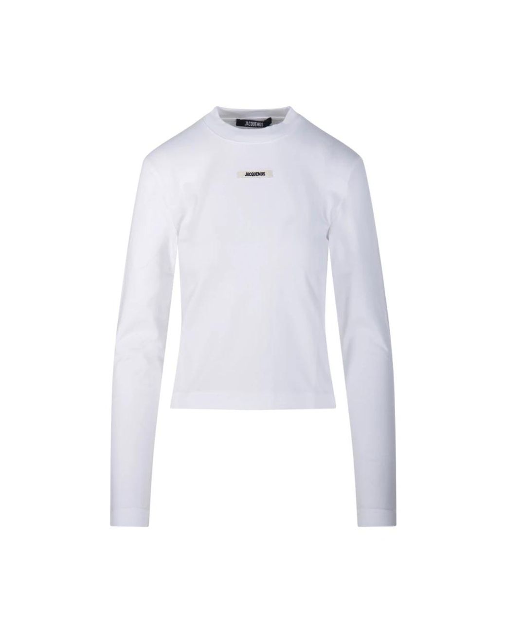 Jacquemus Tops ,Wit ,Le T-Shirt Gros Grain Ml in het White