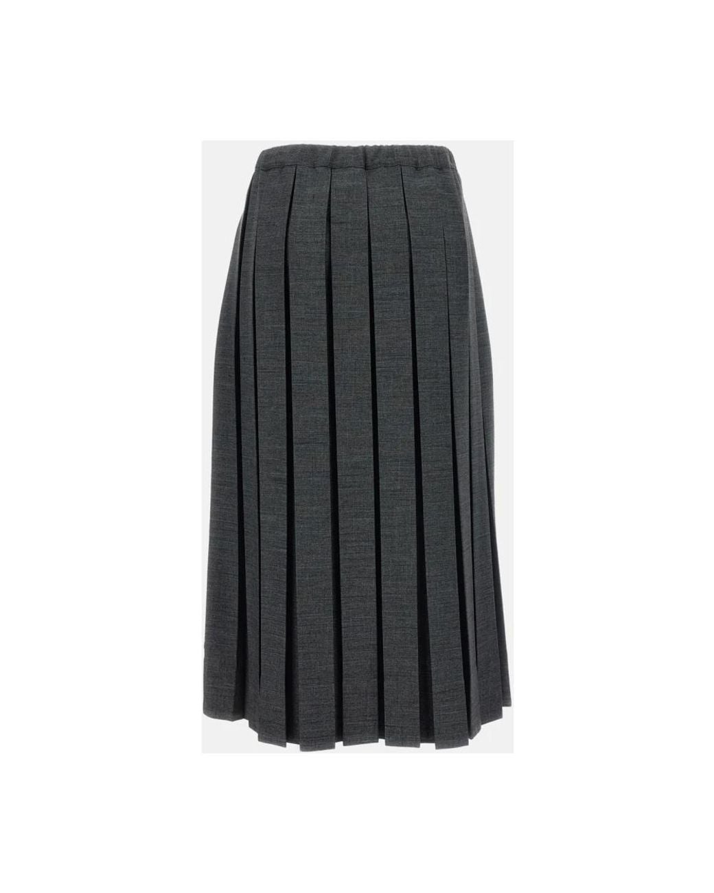 Plan C Black Midi Skirts