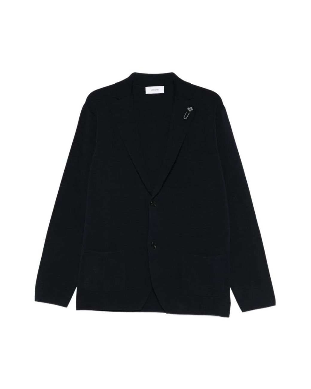 Lardini Jassen ,Blauw ,Katoen Vest Met Zakken En Bloemendetail in het Black voor heren