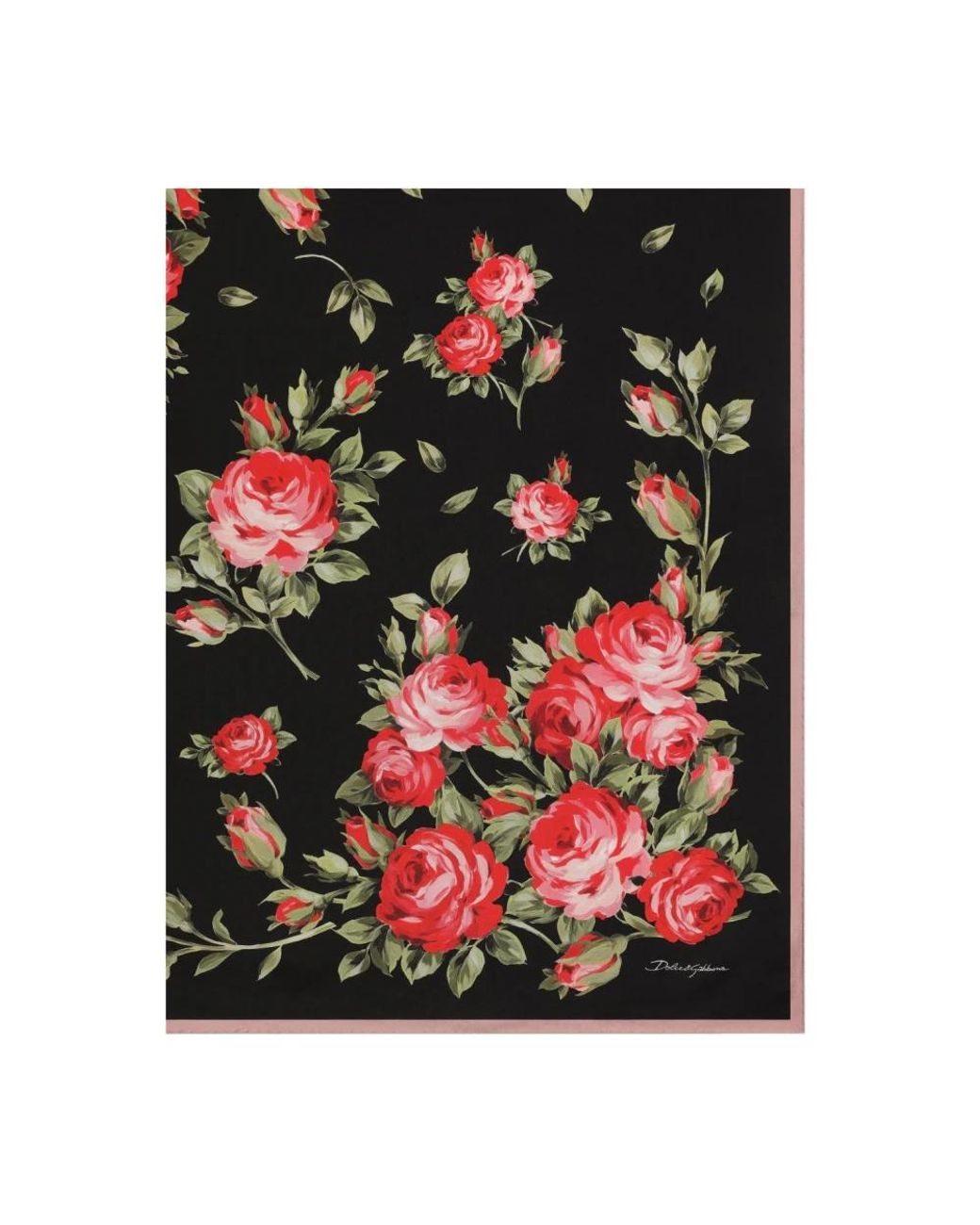Dolce & Gabbana Black Silky Scarves